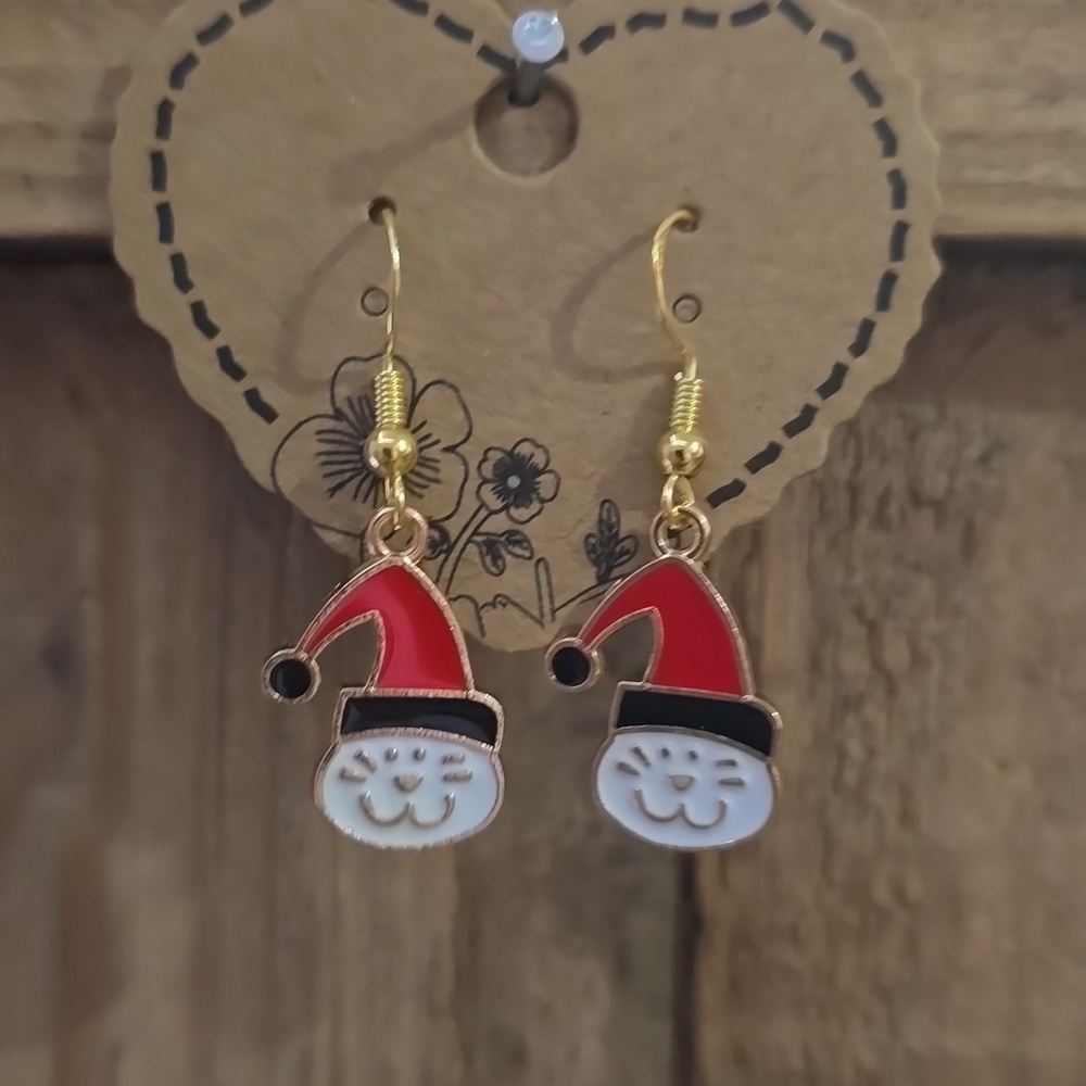 Christmas Cat Earrings